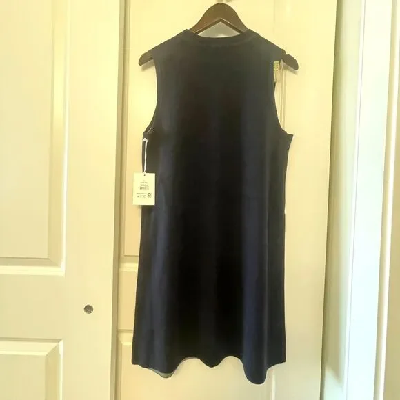 NWT Free Assembly Women's Sleeveless Floral Jacquard Mini Sweater Dress Size L - Picture 3 of 9